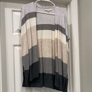 Loft striped poncho
